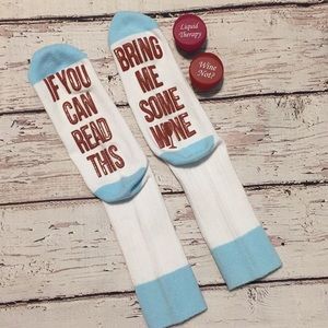 🌻5/$25🌻 BRING ME WINE Socks & Stoppers